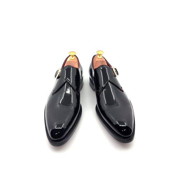 Ugo Vasare Patent Monkstrap - Black