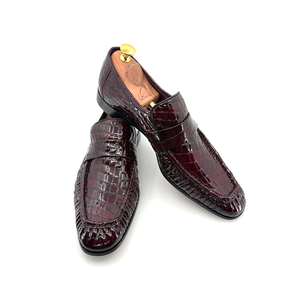 C Collection Leather Loafer - Burgundy