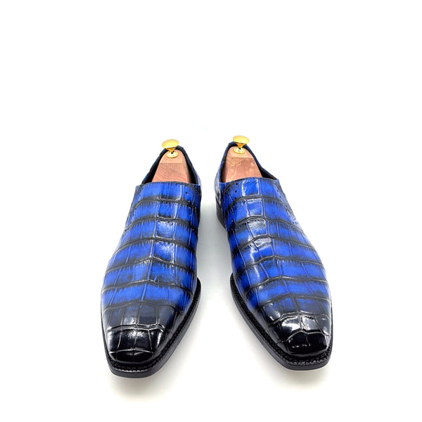 Maurice Seattle Alligator Shoe Blue