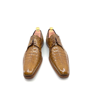 Mezlan Anderson Crocodile Oxford - Camel