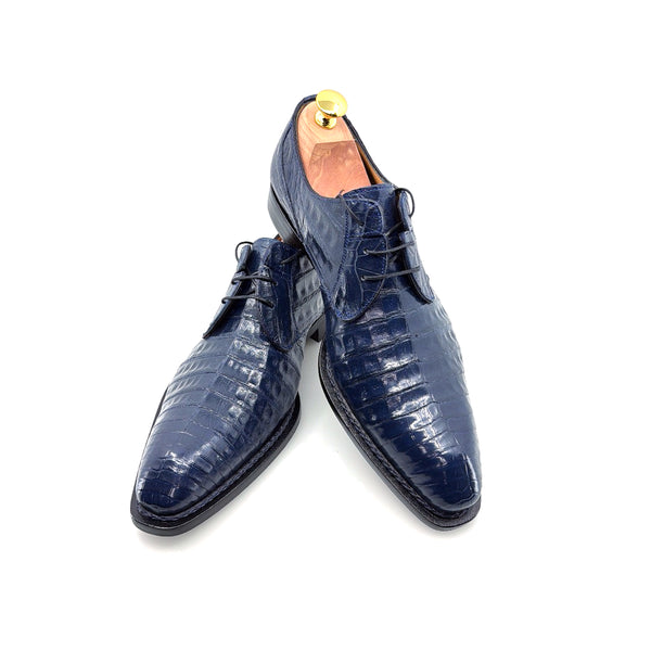 Mezlan "Cratos" Crocodile Derby Blue
