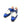 Maurice Palm Desert Ostrich Monkstrap - Blue/White