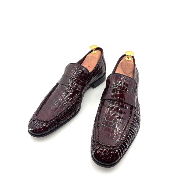C Collection Leather Loafer - Burgundy