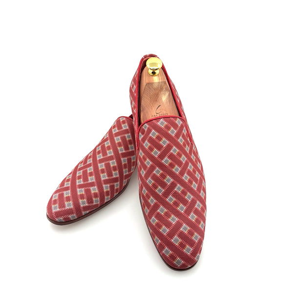 C Collection Printed Leather Loafer - Red