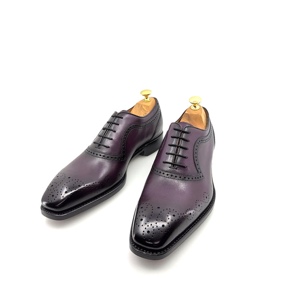 Ugo Vasare Zion Calfskin Oxford - Purple