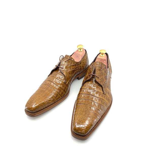 Mezlan Anderson Crocodile Oxford - Camel