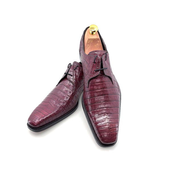Mezlan Anderson Crocodile Oxford - Burgundy