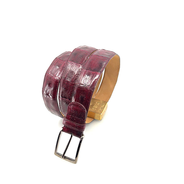 Maurice Custom Alligator Belt - Burgundy