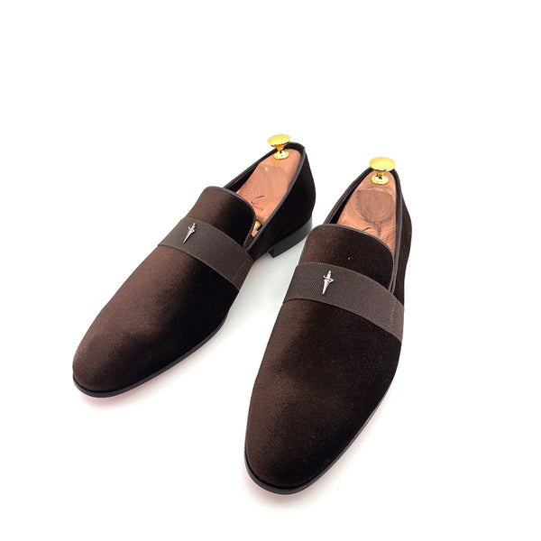 C Collection Velvet Loafer - Brown