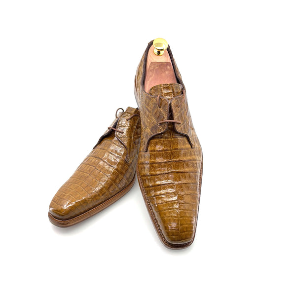 Mezlan Anderson Crocodile Oxford - Camel