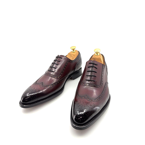 Ugo Vasare Wingtip Calfskin Oxford - Burgundy