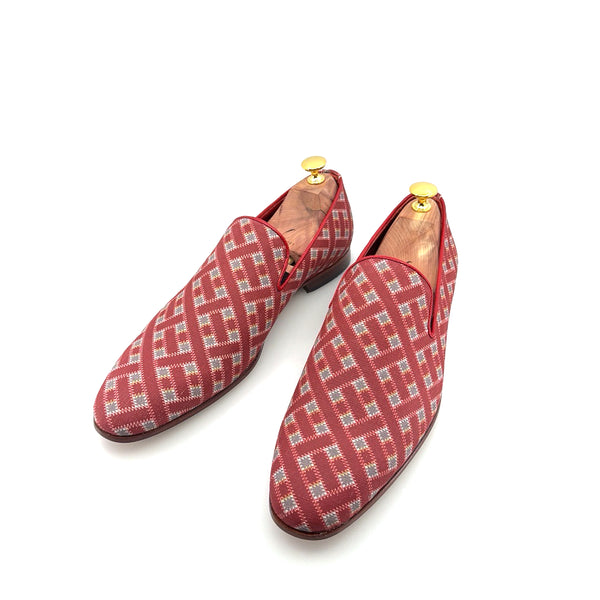 C Collection Printed Leather Loafer - Red