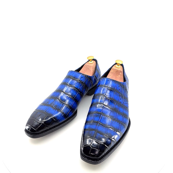 Maurice Seattle Alligator Shoe Blue
