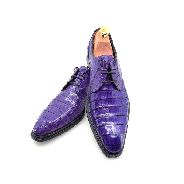 Mezlan "Cratos" Crocodile Derby Purple