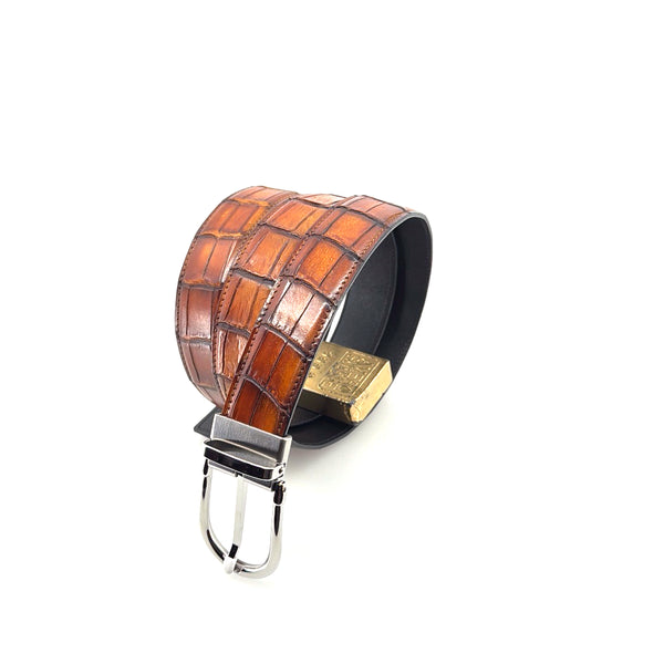 Maurice Custom Alligator Belt - Camel