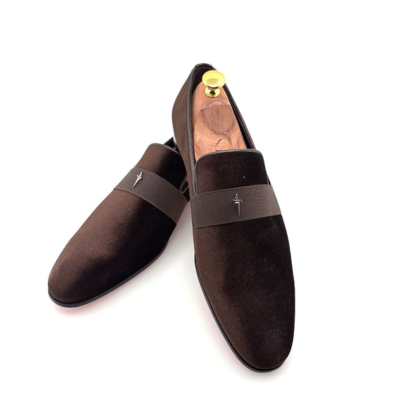 C Collection Velvet Loafer - Brown