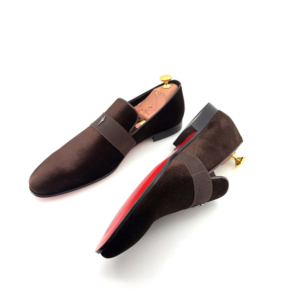 C Collection Velvet Loafer - Brown