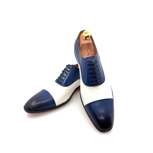 Ugo Vasare Vegas Leather Shoes - Blue/Cream