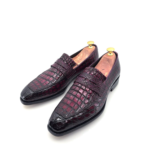 Maurice Custom Made Mirage Alligator Loafer - Dark Purple