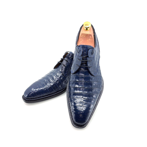 Mezlan "Cratos" Crocodile Derby Blue