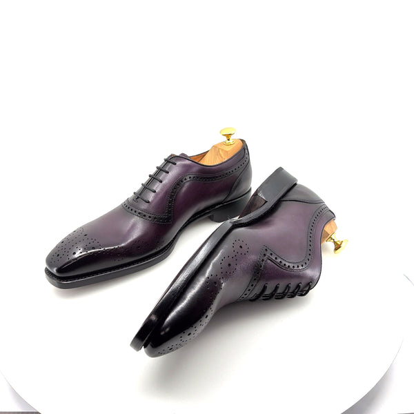 Ugo Vasare Zion Calfskin Oxford - Purple