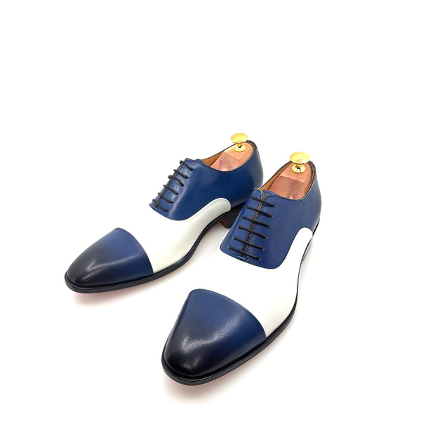 Ugo Vasare Vegas Leather Shoes - Blue/Cream