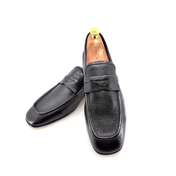 C Collection Deerskin Penny Loafer - Black