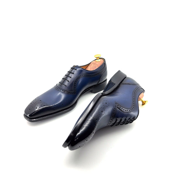 Ugo Vasare Zion Calfskin Oxford - Navy
