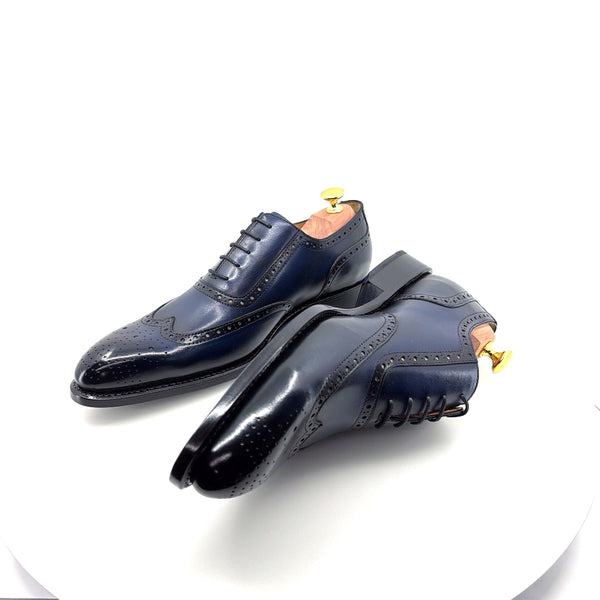 Ugo Vasare Wingtip Calfskin Oxford - Navy