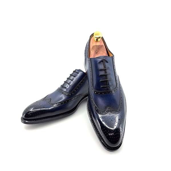 Ugo Vasare Wingtip Calfskin Oxford - Navy