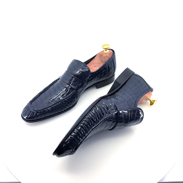 C Collection Leather Loafer - Navy