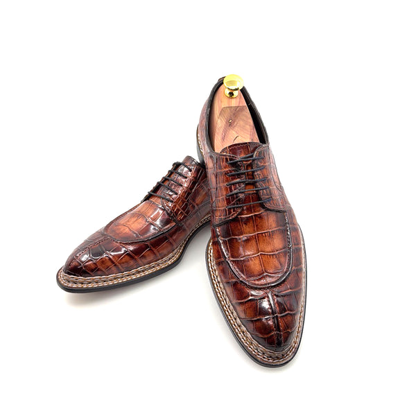 Maurice Maximoff Custom Alligator Oxford - Coffee