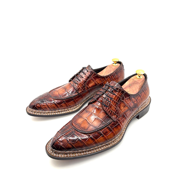 Maurice Maximoff Custom Alligator Oxford - Coffee