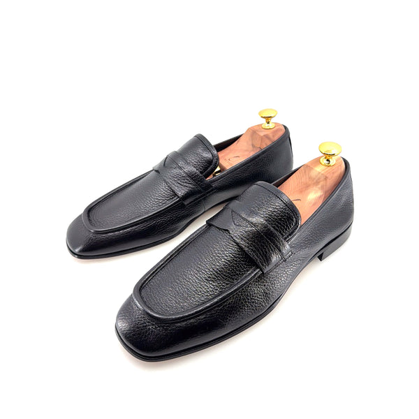 C Collection Deerskin Penny Loafer - Black