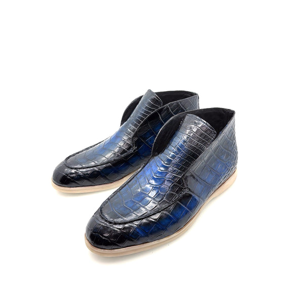 Maurice Nashville Custom Made Alligator Shoe - Navy