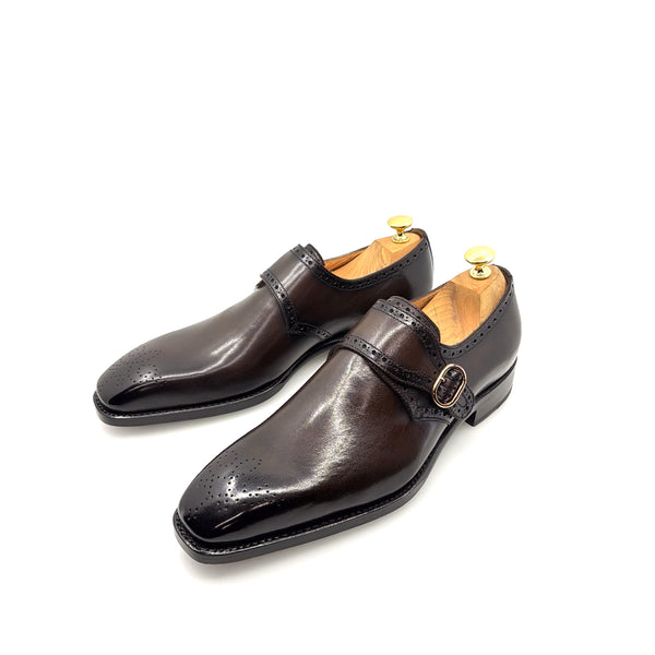 Ugo Vasare Monkstrap Calfskin Shoe - Brown
