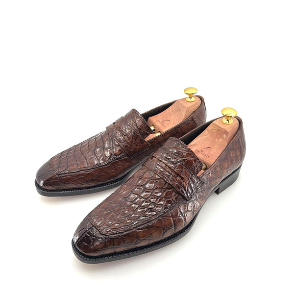 Maurice Custom Made Mirage Alligator Loafer - Brown