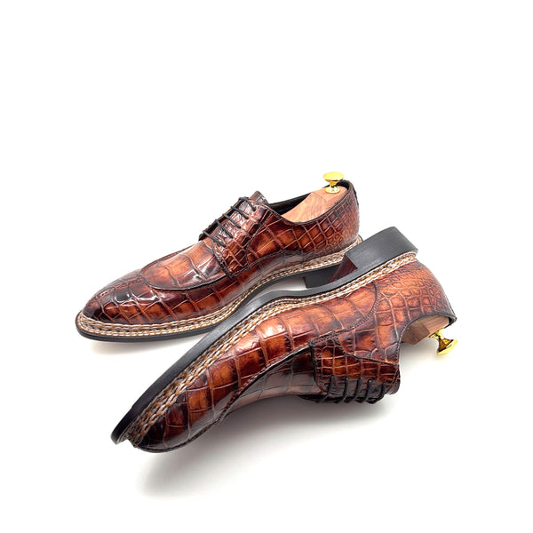 Maurice Maximoff Custom Alligator Oxford - Coffee