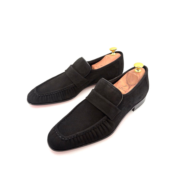 C Collection Suede Loafer - Black