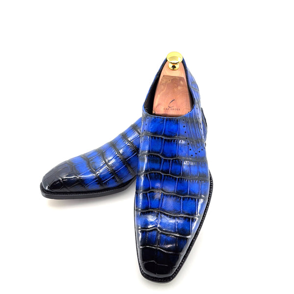 Maurice Seattle Alligator Shoe Blue