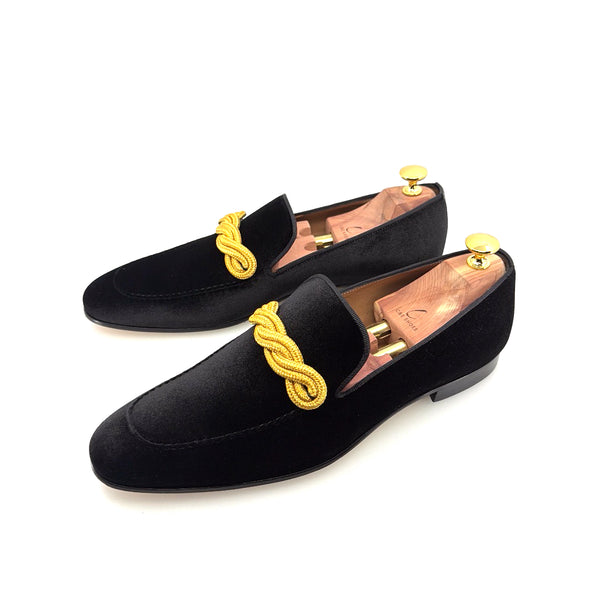 C Collection Velvet Loafer - Black