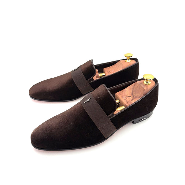 C Collection Velvet Loafer - Brown