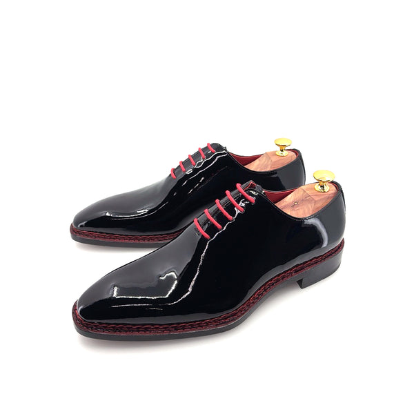 Ugo Vasare Jason Wholecut Patent  Calfskin Oxford - Black