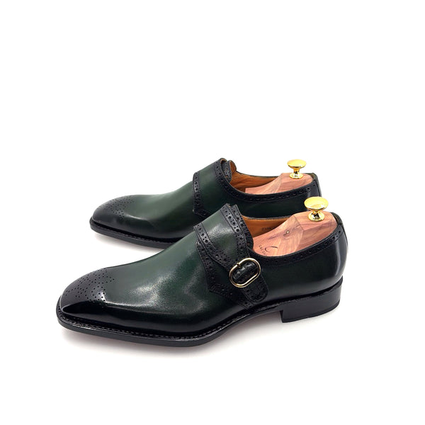 Ugo Vasare Monkstrap Calfskin Shoe - Green