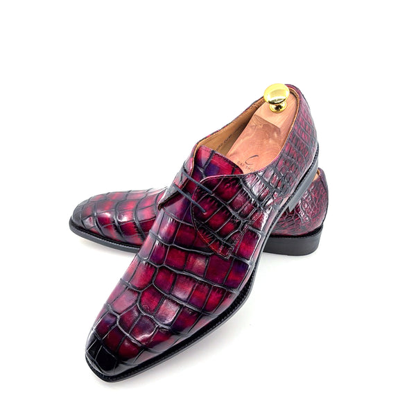 Maurice Baron Alligator Oxford - Purple/Burgundy