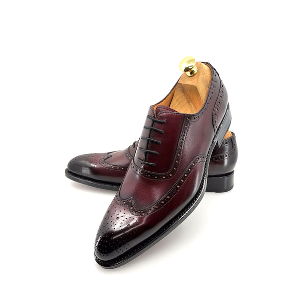 Ugo Vasare Wingtip Calfskin Oxford - Burgundy