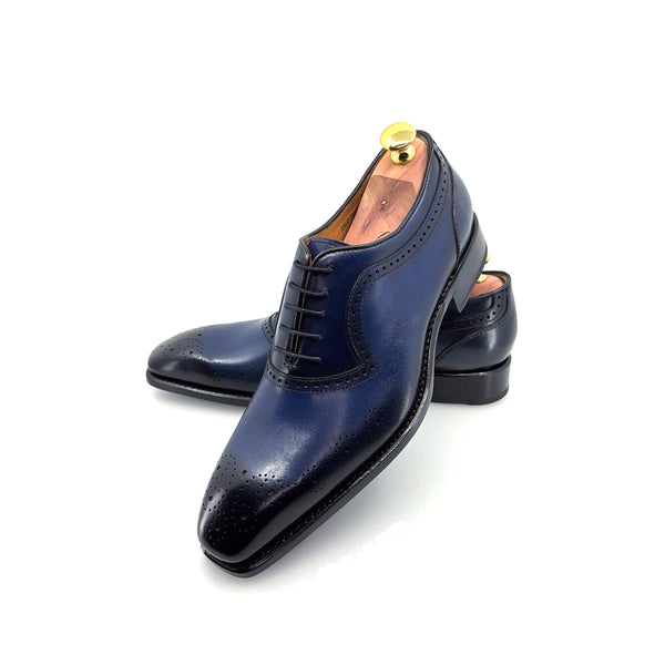 Ugo Vasare Zion Calfskin Oxford - Navy