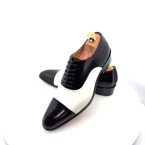 Ugo Vasare Vegas Leather Shoes - Black/Cream