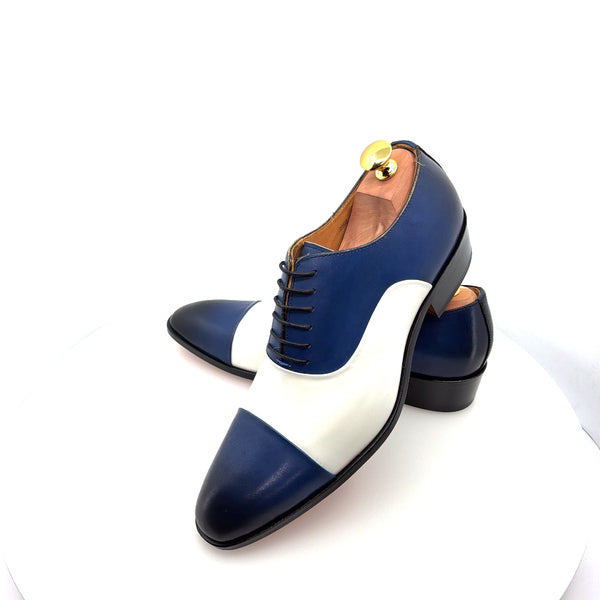 Ugo Vasare Vegas Leather Shoes - Blue/Cream