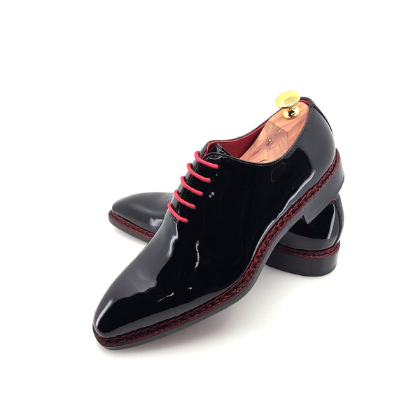 Ugo Vasare Jason Wholecut Patent  Calfskin Oxford - Black